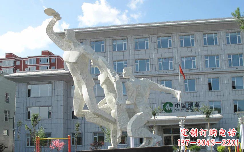 辽阳不锈钢打乒乓球人物雕塑