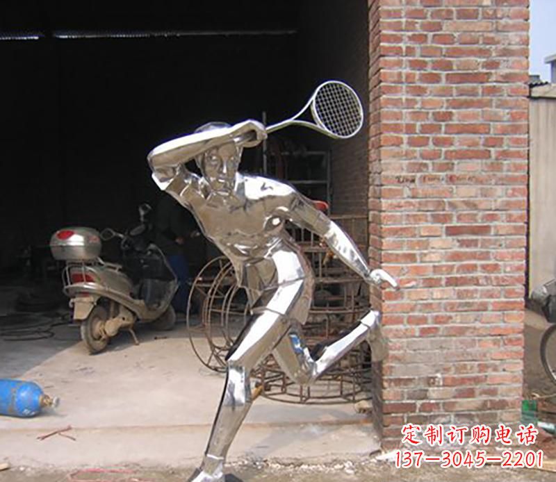 辽阳不锈钢打羽毛球雕塑