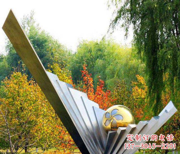 辽阳不锈钢大型翅膀景观雕塑