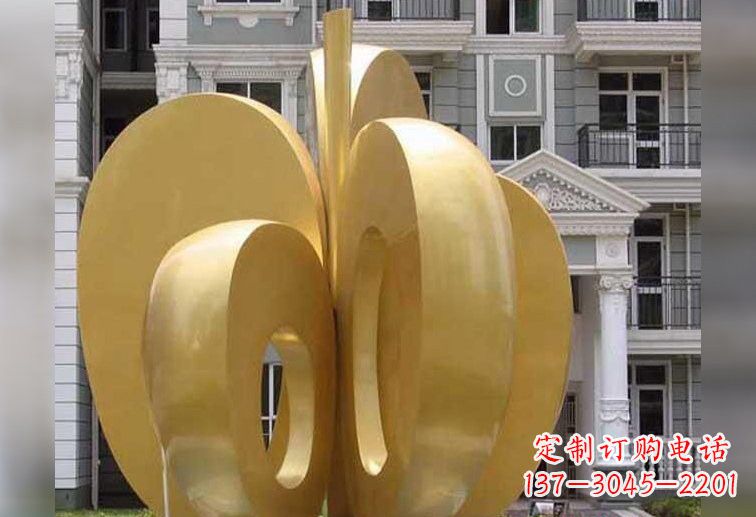 辽阳不锈钢大型苹果雕塑