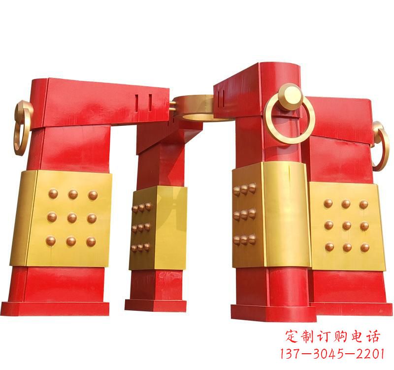 辽阳不锈钢大型拱门雕塑——传承文化精髓