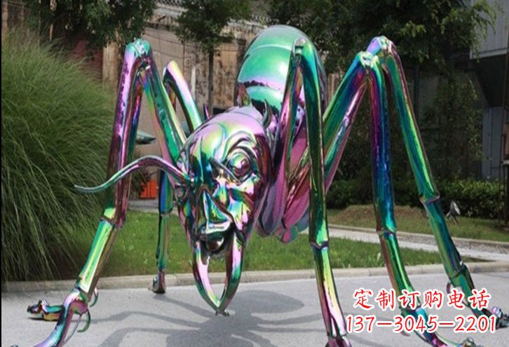 辽阳不锈钢大型蜘蛛雕塑