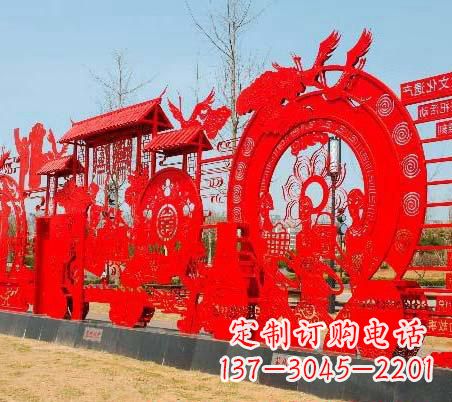 辽阳不锈钢党旗雕塑——缅怀先烈、继续前进