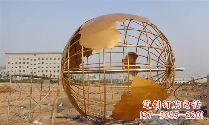 辽阳不锈钢地球公园景观雕塑