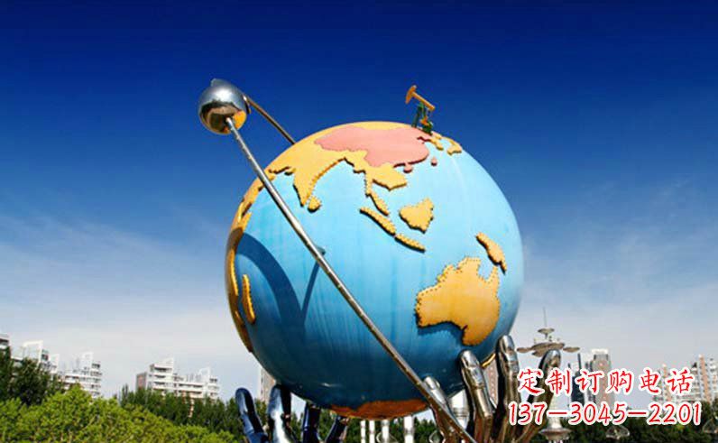 辽阳不锈钢地球仪雕塑 (3)