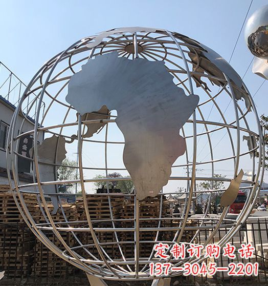 辽阳不锈钢地球仪景观雕塑1