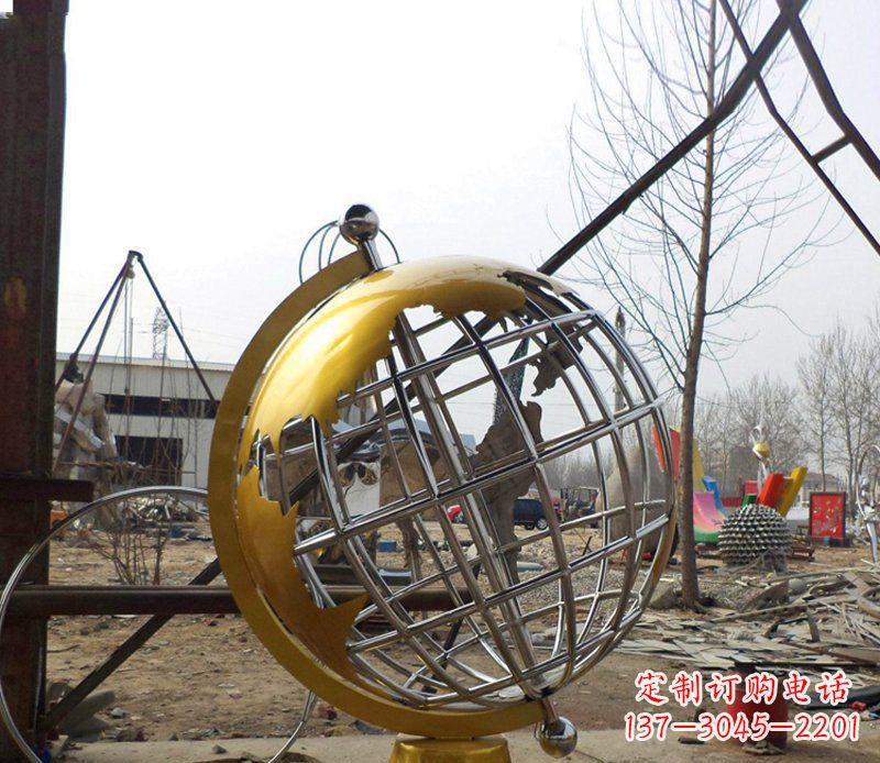辽阳不锈钢地球仪学校雕塑