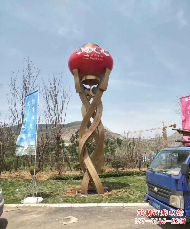 辽阳不锈钢灯笼雕塑灯笼照亮未来