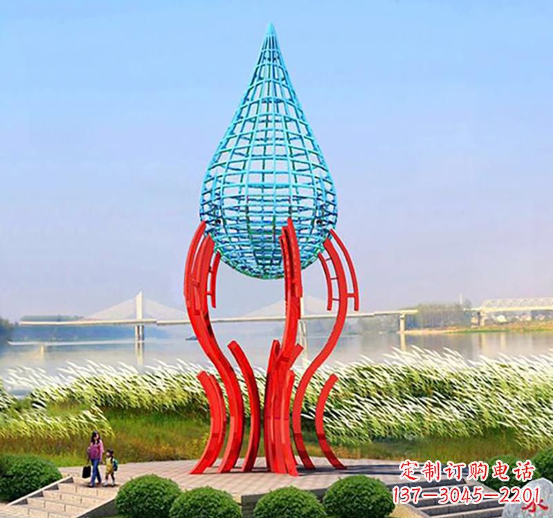辽阳不锈钢灯泡水滴雕塑