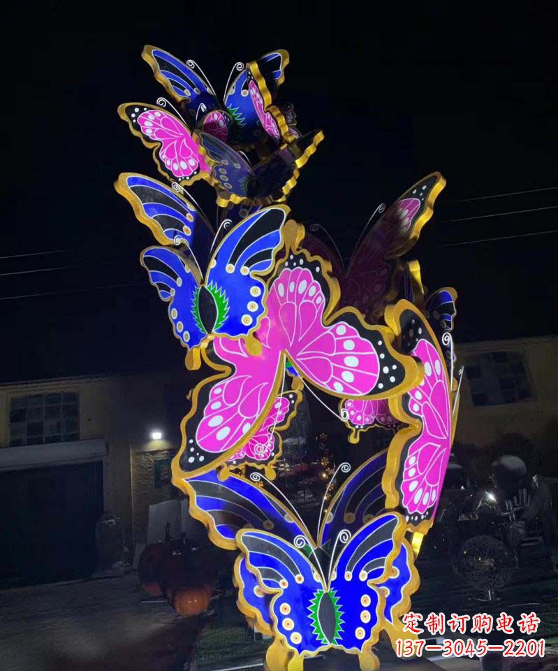 辽阳不锈钢蝴蝶雕塑彩绘魅力无限
