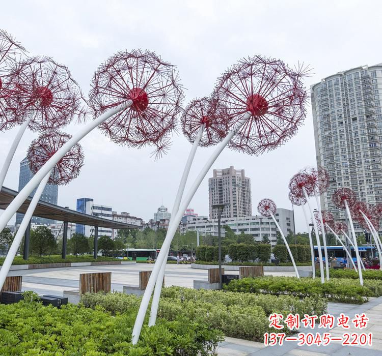 辽阳不锈钢蒲公英雕塑色彩缤纷的自然之美
