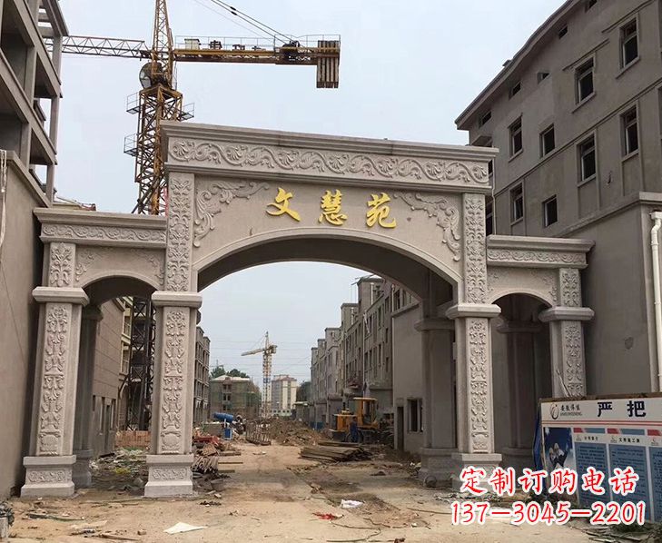 辽阳艺术精美的不锈钢牌坊雕塑