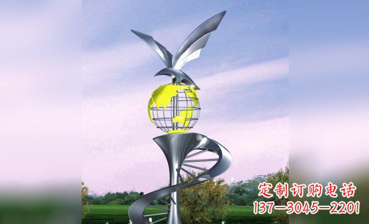 辽阳雄鹰展翅,不锈钢雕塑飞翔