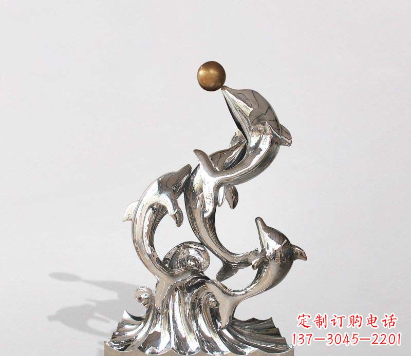 辽阳不锈钢海豚雕塑精美的艺术杰作