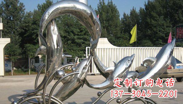 辽阳不锈钢海豚雕塑精美雕刻展现海洋之美