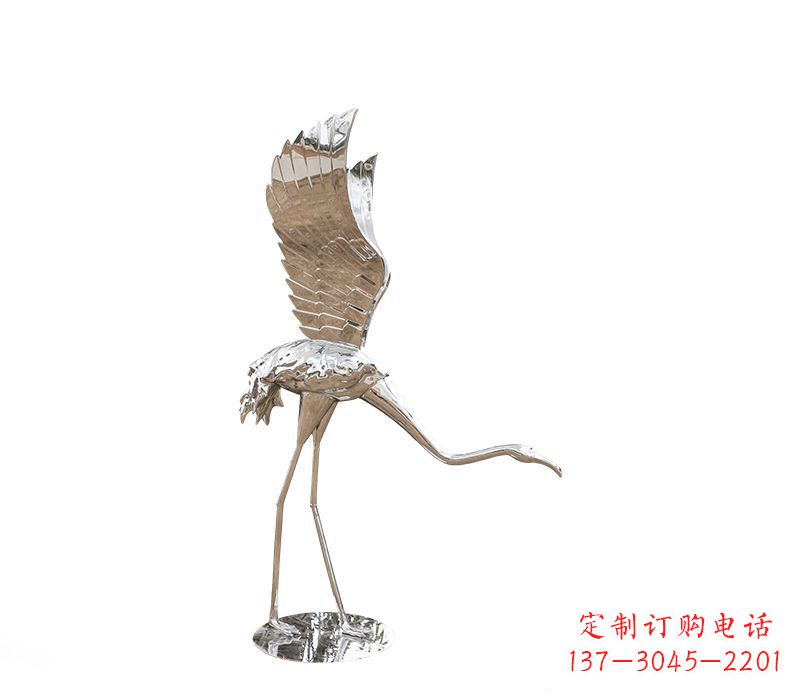 辽阳不锈钢动物火烈鸟雕塑112
