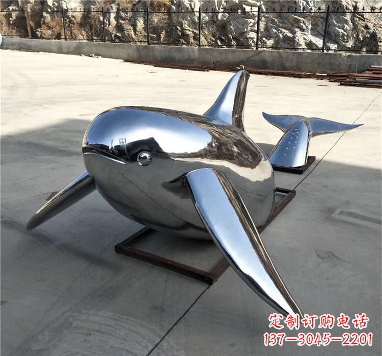 辽阳不锈钢动物鲸鱼雕塑