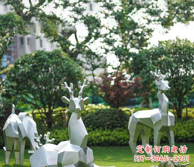辽阳不锈钢动物鹿雕塑