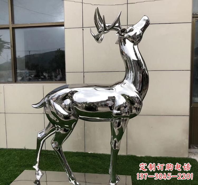 辽阳不锈钢动物梅花鹿雕塑