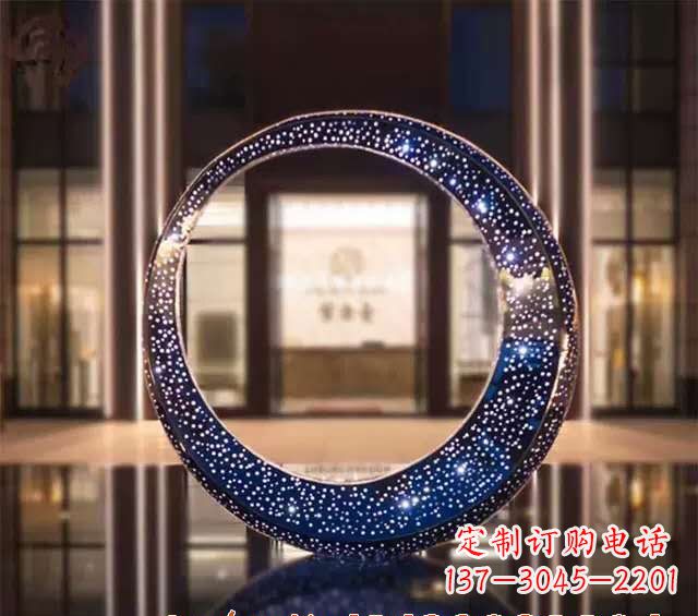 辽阳不锈钢发光月亮雕塑