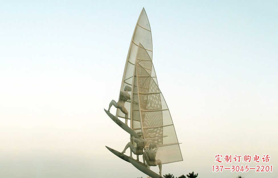 辽阳不锈钢帆船比赛广场景观雕塑