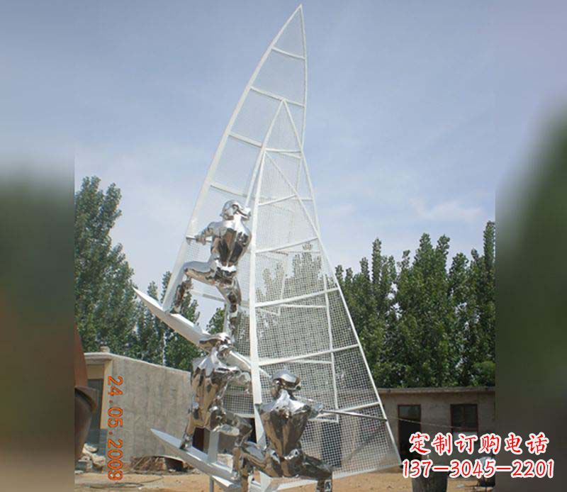 辽阳不锈钢帆船公园雕塑