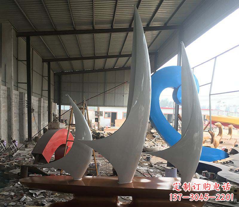 辽阳不锈钢帆船景观雕塑 (2)