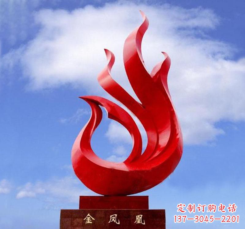辽阳不锈钢仿真凤凰雕塑