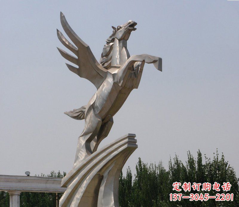 辽阳不锈钢飞马公园雕塑