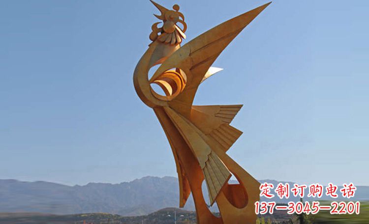 辽阳不锈钢凤凰抽象雕塑