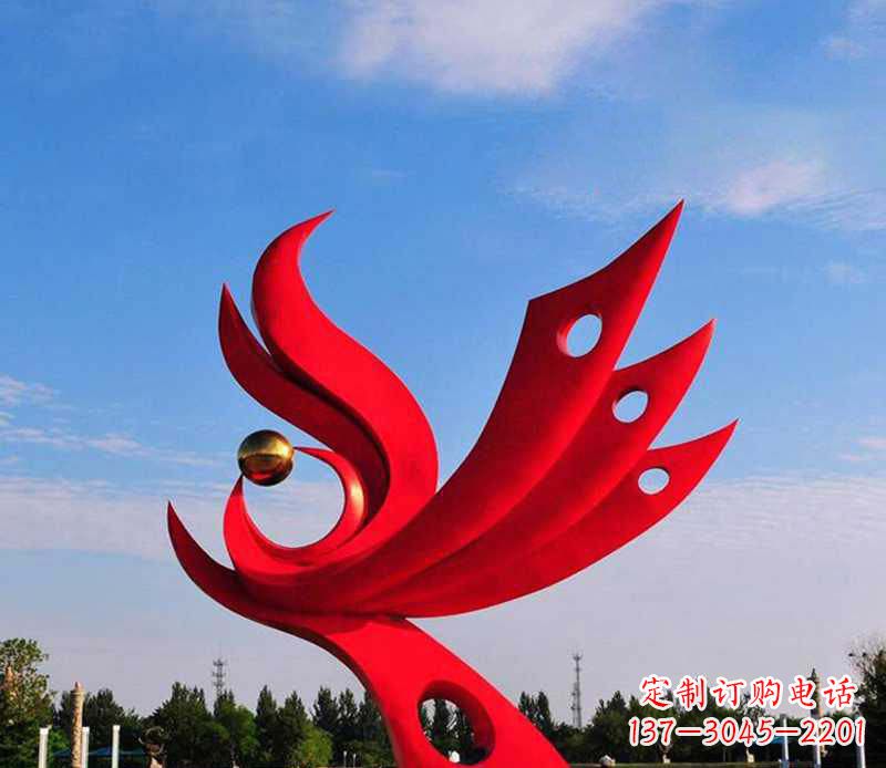 辽阳不锈钢凤凰宝地雕塑