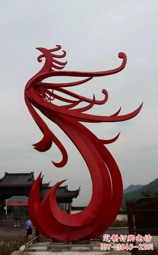 辽阳不锈钢凤凰大型抽象雕塑