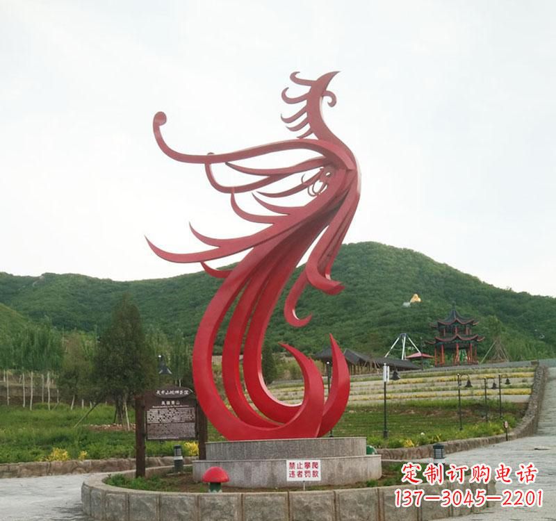 辽阳不锈钢凤凰抽象雕塑2