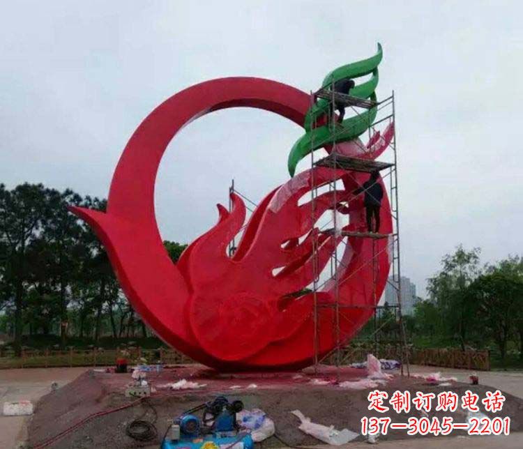 辽阳不锈钢凤凰雕塑1