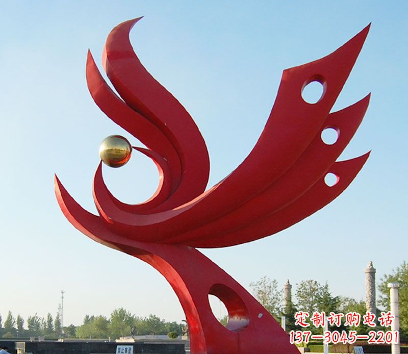 辽阳不锈钢凤凰雕塑——传承千百年传统文化
