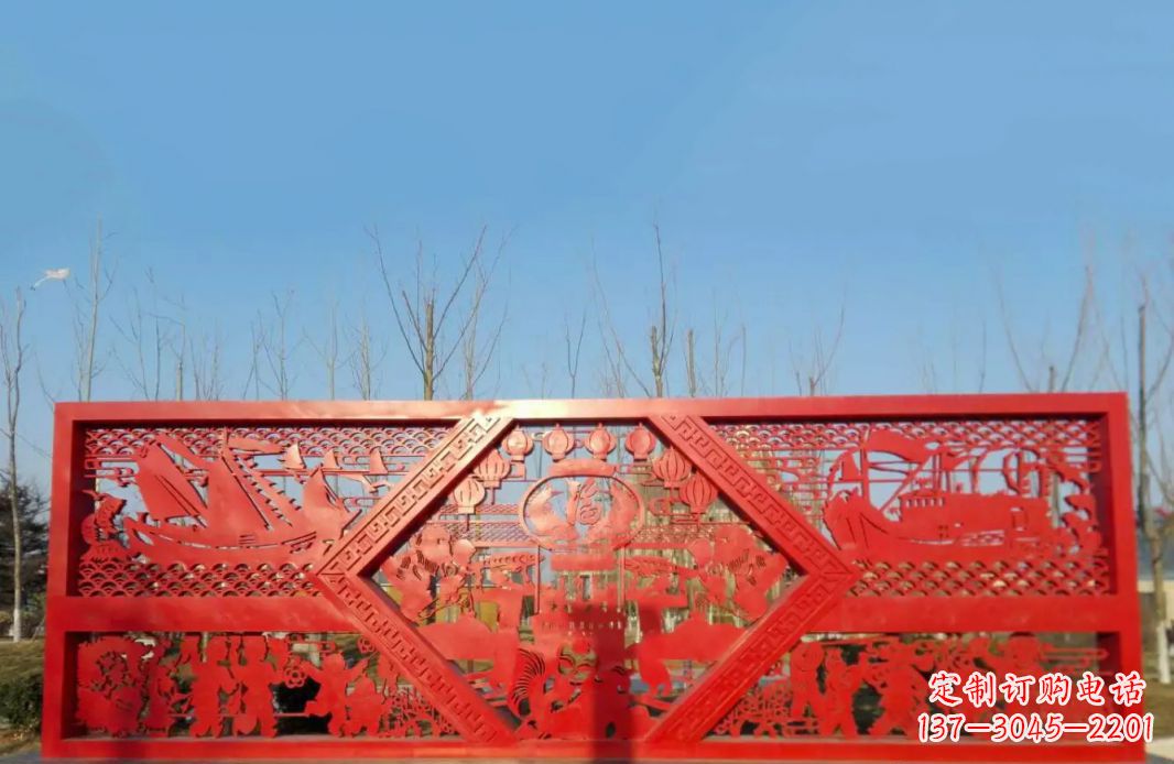 辽阳不锈钢福字雕塑——点亮广场景观