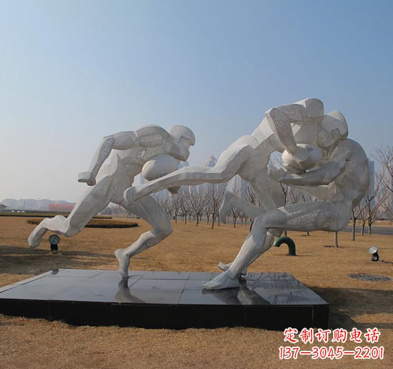 辽阳不锈钢橄榄球雕塑传承精神的象征