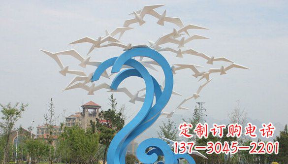 辽阳鸽子雕塑不锈钢的象征