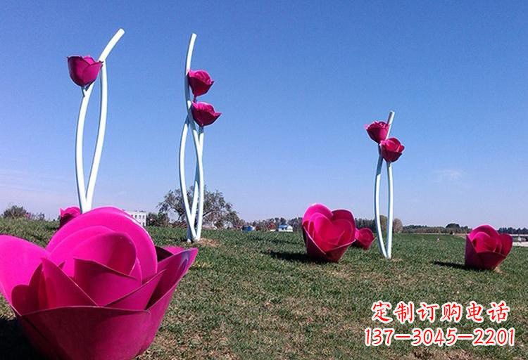 辽阳不锈钢玫瑰雕塑美丽的艺术之作