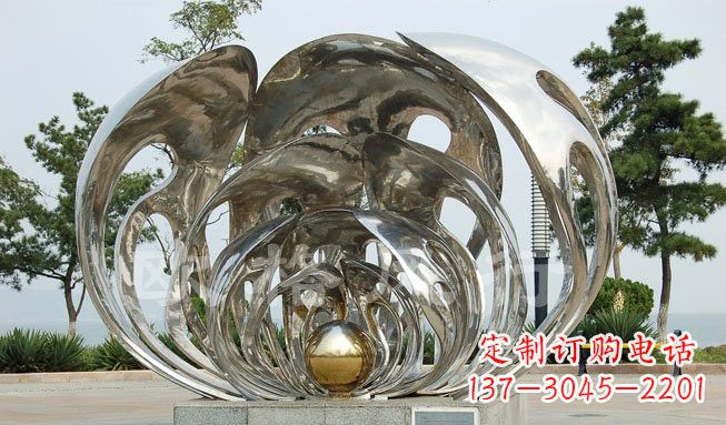 辽阳不锈钢贝壳珍珠雕塑艺术的融合