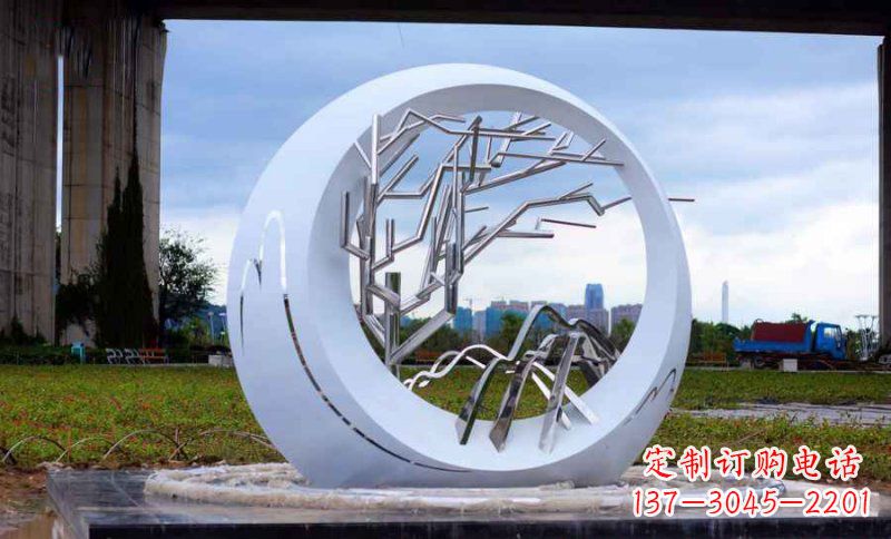 辽阳不锈钢树枝雕塑艺术与环保的完美结合
