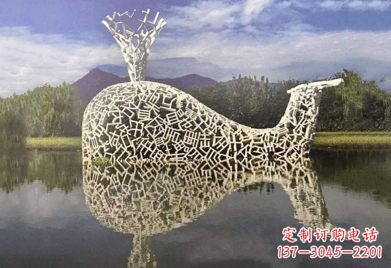 辽阳不锈钢鲸鱼雕塑令人惊叹的艺术之作