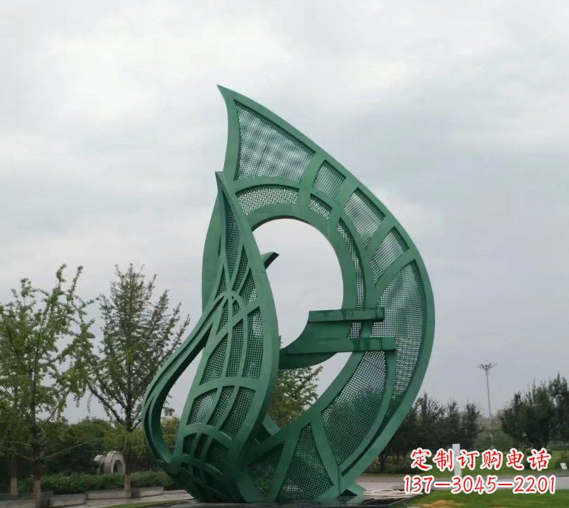 辽阳不锈钢大型镂空树叶雕塑精美绝伦