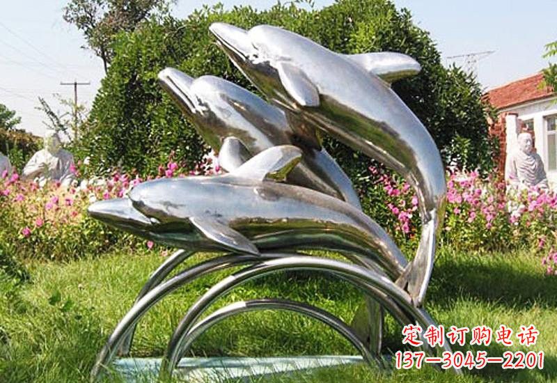辽阳不锈钢海豚雕塑——点亮公园的精灵