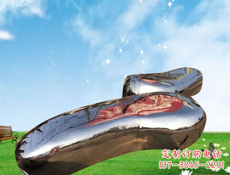 辽阳不锈钢公园鹅卵石镜面雕塑