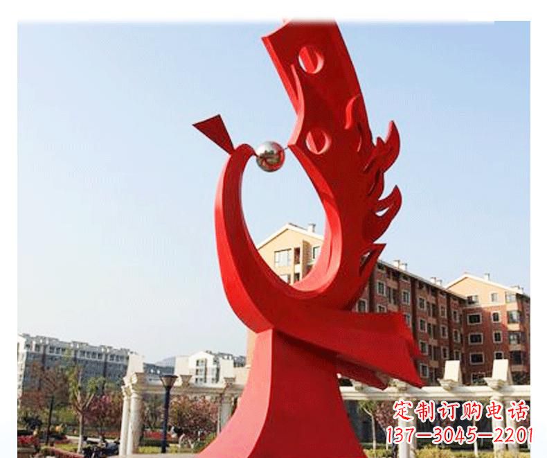 辽阳不锈钢凤凰雕塑——象征着新生