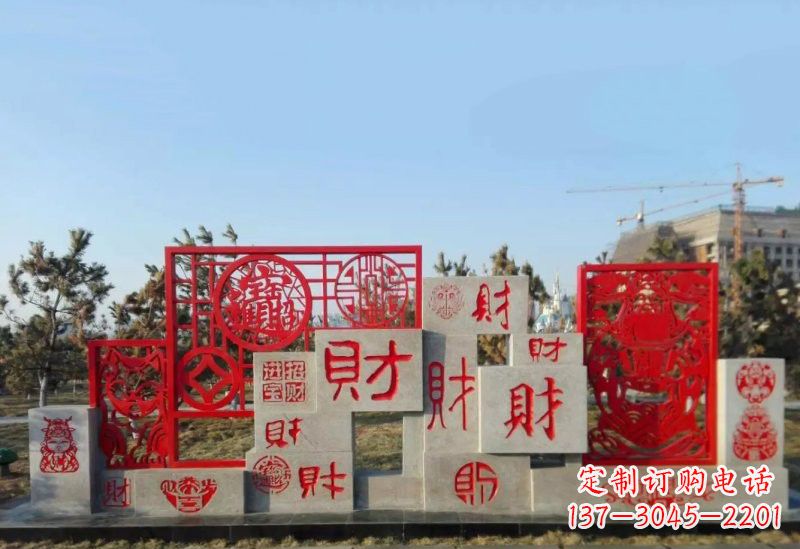 辽阳不锈钢福禄寿雕塑象征着美好生活