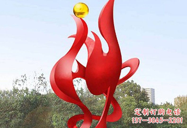 辽阳不锈钢公园古代神兽凤凰雕塑