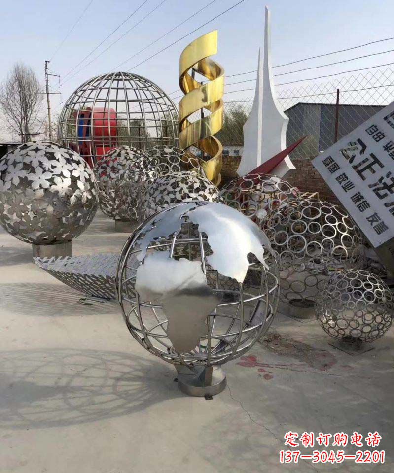 辽阳不锈钢地球雕塑融合艺术与自然的完美结合
