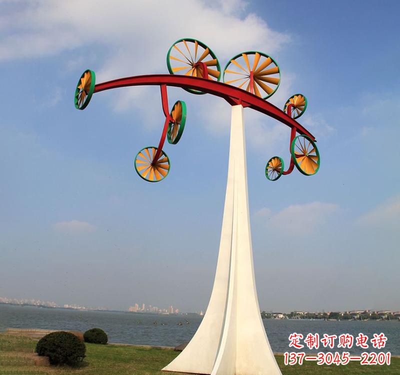 辽阳不锈钢风车雕塑缔造美丽公园